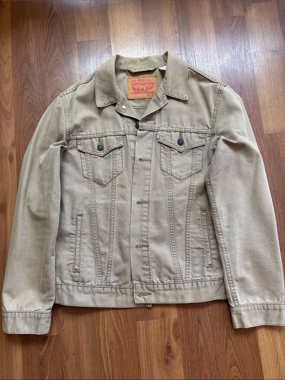 Levi's Men's Khaki Cotton Trucker Jacket
